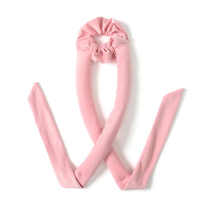 U Shape Hair <b>Tie</b> Pink Long Bowknot Design Damage Free Daily Use - Product Image 1
