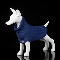 Pull avec cœur pour animaux de compagnie, tricot classique à col roulé pour chiens, vêtements chauds pour petits et grands chiens