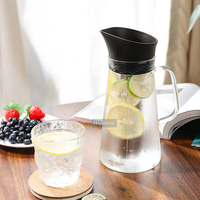 HIGHWIN 1000ml Infuseur en verre borosilicaté et acier inoxydable pour bouteille de café infuseur à froid
