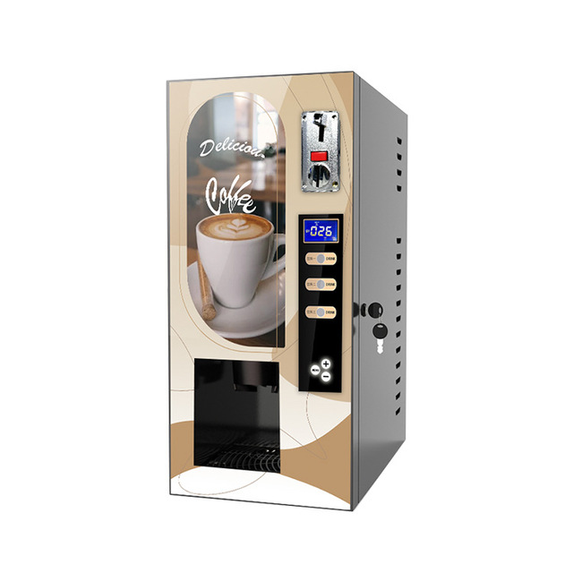 Desktop Instant Hot Beverage Vending Machine for Coffee & Milk Tea-Coin-Operated Fully Automatic Factory-Direct Supply