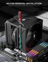 upHere UE2 Elite CPU Air Cooler Non-RGB 8 Heat Pipes Dual Tower 120mm PWM Quiet Fan for Intel LGA 1700 1851 AMD AM5 AM4