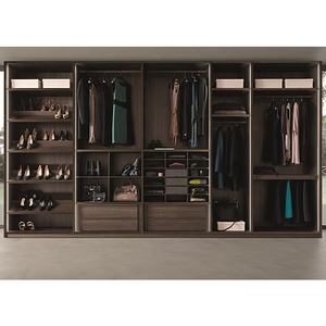 נובה אישית מודרני מוצק עץ כהה אגוז חדר ארונות ריהוט ארונות שינה - Product Image 4