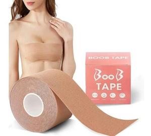 Cache-tétons adhésifs en coton/latex marron pour femmes, effet liftant et couvrant, pour l'intimité et le soutien de la poitrine - Product Image 1
