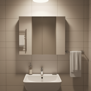 Espejo de Baño Rectangular de 40-60 Pulgadas con Marco de Aluminio Blanco Antivaho, Diseño Minimalista para Colgar en la Pared - Product Image 2