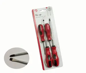 4pcs Soft Grip Handle Slotted Phillips Type Screwdriver Set with Magnetic