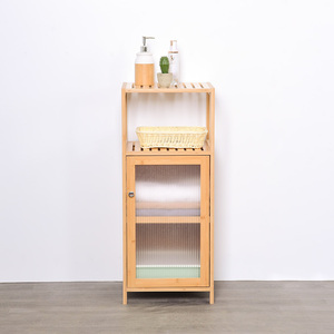 <strong>Bathroom</strong> Floor Cabinet <strong>Bathroom</strong> <strong>Storage</strong> Organizer Rack Stand Multifunctional Bamboo <strong>Corner</strong> <strong>Unit</strong> - Product Image 4