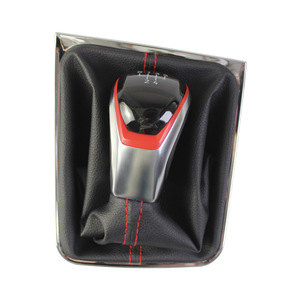 Pommeau de levier de vitesse en cuir avec surpiqûres rouges pour Volkswagen Golf 7 Mk7 GTI GTD 2013-2018, boîte de vitesses manuelle 5 ou 6 rapports - Product Image 2