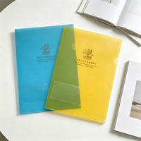 Carpetas de Presentación de Documentos de Oficina con Diseño Personalizado, Carpetas de Archivo de Plástico PP en Forma de L, Transparentes, Impermeables, Tamaño A4