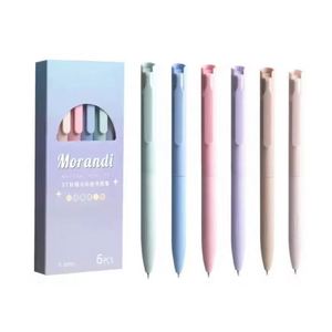 Juego de 6 Bolígrafos de Gel de 0.5mm, Tinta de Color Morandi, Diseño Lindo, Tacto Suave, para Oficina y Escuela, Personalizables - Product Image 5