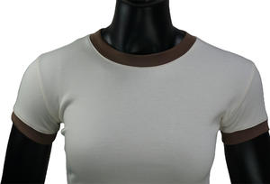 N516 Summer Cotton T-Shirt Women Y2K Crop <b>Tops</b> High Quality Breathable Sexy Thin Plain Slim Fit Hole Button Beading Decorations - Product Image 6
