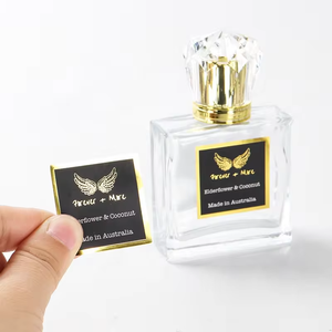 Hot Foil Stamping Custom Vinyl Metallic Oval Sticker <strong>Label</strong> for Essential Oil Bottle Vials Perfume <strong>Label</strong> Printing - Product Image 2