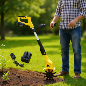 Cultivateur de jardin électrique sans fil 20V, largeur 3,93 pouces, pour la culture des pelouses et du sol - Product Image 2