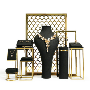 Sundo sang trọng kim loại tự làm bông tai dây chuyền nhẫn trang sức đứng chủ trang sức hiển thị đứng Bộ - Product Image 4