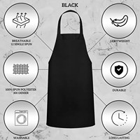 Tabliers de cuisine simples pour femmes avec 2 poches, tablier de chef commercial avec logo personnalisé pour la cuisine, la cuisine, le restaurant, la peinture, le dessin, le barbecue