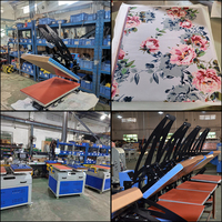 Mesin Press Panas Pneumatik Allprint Bersertifikat 2 Stasiun 40x60cm untuk Produksi Massal Kaos Kain