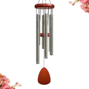 Campana de Viento Musical de Aluminio y Madera de 28 Pulgadas, Color Bronce, Resistente al Agua, Apta para Decoración de Exteriores, Jardín y Patio - Product Image 5