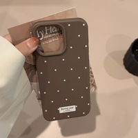 Étui antichoc de protection anti-impact à motif de pois rétro simple pour iPhone 17 air 16 15 14 13 12 11 Pro Max