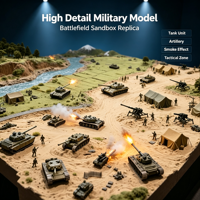 Modèle de terrain de bataille militaire personnalisé pour sandbox