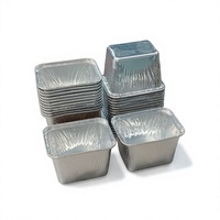 Barquette rectangulaire jetable en aluminium de qualité alimentaire, écologique, résistante au four, mini-bac pour muffins, gâteaux et puddings, idéale pour la boulangerie