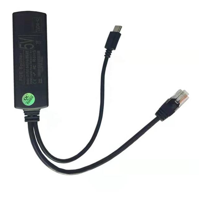 PoE Splitter USB-C Adapter 10/100/1000Mbps Full-Duplex/Half-Duplex VLAN Support Customized Data Output