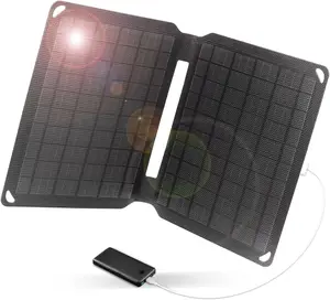 Waterdichte Opvouwbare Zonne-Energie Oplader 5V Zonnepanelen Draagbare 10W 20W 30W Draagbare Zonne-Energie Plant Voor Batterij Mobiele Telefoon Power Bank