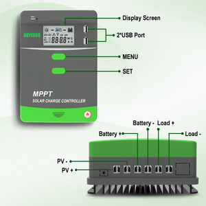 Suyeego 12V 20A 30A Chất lượng cao Tự động MPPT Lithium <span class=keywords><strong>24V</strong></span> LiFePO4 40A <span class=keywords><strong>50A</strong></span> MPPT năng lượng mặt trời điều khiển sạc - Product Image 5