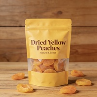 Sachets d'emballage personnalisables pour mangues séchées, pochettes verticales avec fenêtre transparente et fermeture éclair pour l'affichage de snacks en détail