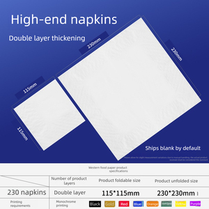 Servilletas Desechables Impresas Personalizadas de 2 Capas con Logotipo, Servilletas de Cóctel Suaves Plegables en Bolsa para Uso en Restaurantes - Product Image 6