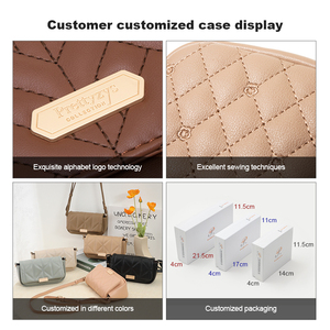 Prettyzys Good Looking PU Leather Messager Bag Monedero de hombro Bolsos de moda para teléfono móvil con correa ancha Crossbody Bag - Product Image 5