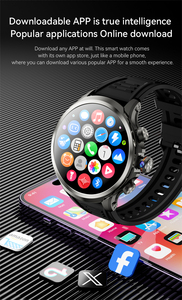 MT108 Newest High Quality Google Play Sim Card Full Screen 4G GPS IP67 Adult Phone 1.85 Inches AMOLED Mobile Phone Watch <strong>Clock</strong> - Product Image 4