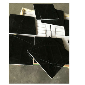 Carreaux de marbre <span class=keywords><strong>noir</strong></span> poli moderne personnalisés, Bianco Carrarra, fins, écologiques, durables, imperméables, pour villa, garantie <span class=keywords><strong>1</strong></span> an, 12x12 pouces - Product Image 1