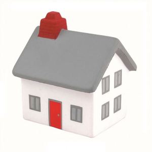 Jouets promotionnels personnalisés en forme de maison, boule anti-stress en PU en forme de chalet - Product Image 2
