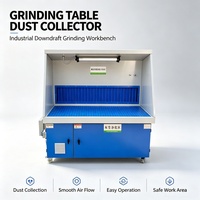 Table de ponçage industrielle avec dépoussiéreur pour le polissage de pierre, l'usinage de meubles et l'extraction des poussières en atelier de soudage