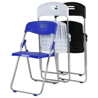 Modern kolay taşıma siyah plastik ofis toplantı odası taşınabilir çalışma okul yazı masası eğitim katlanır sandalye