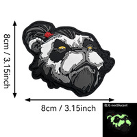 Parches 3D de PVC Warrior Panda Listos para Enviar, de Goma, para Mochilas Tácticas, Chalecos Tácticos y Gorras de Béisbol