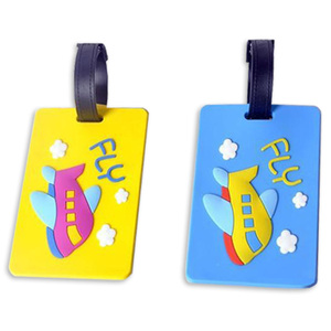 Étiquettes de bagages en silicone 3D personnalisées avec logo, étiquettes de valise souples en PVC pour voyage, vente en gros - Product Image 1