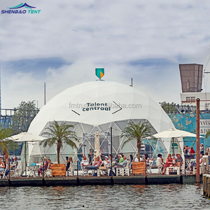 3,5,6,8,10,15,20,<span class=keywords><strong>25</strong></span>,30m de diamètre Villa de vacances hôtel cadre en acier dôme géodésique transparent préfabriqué hôtel 4 saisons dôme tente - Product Image 3