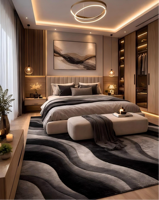 Meubles de villa haut de gamme, lit de luxe, cadre de lit moderne, ensemble de meubles de salon, mobilier complet de salle à manger, design pour villa