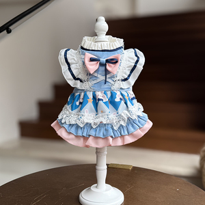 Ropa de Alta Gama para Perros, Vestidos para Perros Pequeños <span class=keywords><strong>Chihuahua</strong></span>, Camiseta con Lazo y Encaje para Gatos, Vestido Kawaii Lolita para Perros, Ropa de Lujo para Mascotas - Product Image 1