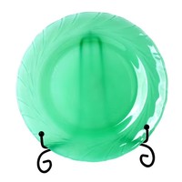 Europäischer Großhandel: Luxuriöse Jade-grüne Glas-Platzteller für Hochzeiten und Heimdekoration
