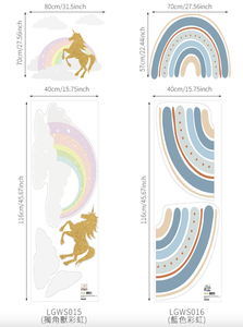 Vinilo Decorativo Removible Autoadhesivo Azul Nórdico Boho, Vinilo Decorativo Impermeable de PVC para el Hogar, Adhesivo de Pared para Niños, Habitación Infantil - Product Image 4