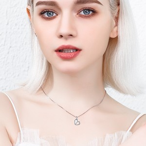 2024 vente en gros mode personnalisé amant pour toujours coeur couture collier bijoux cadeau pour les Couples - Product Image 3