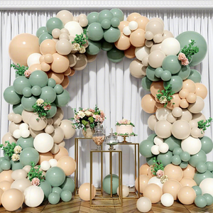 Dusty Green <strong>Balloon</strong> Arch Kit 162PCS <strong>Nude</strong> Sand White Neutral Apricot Matte <strong>Balloons</strong> for Baby Wedding Birthday Party Decoration - Product Image 1