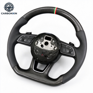 Volante Deportivo de Cuero y Fibra de Carbono para Audi B9 A3/A4/A5/A6/A7/A8/Q5/Q7/Q8 TT R8 S6 RS6 RS7 S7 B8.5/B8 Modelos 3/4 - Product Image 3