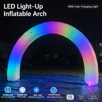 Publicité gonflable personnalisée avec LED RGB, résistante aux intempéries, en Oxford, avec ventilateur intégré pour festival de musique et événements