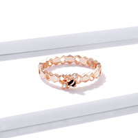 Bague en argent Sterling 925 pour femmes, motif nid d'abeille, à Texture Simple, bijou fin, BSR159