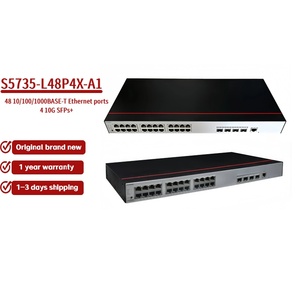 Huawei S5735-L48P4X-A1 1000Mbps Đen mạng chuyển đổi tốt nhất quản lý 1U Ethernet chuyển đổi PoE SNMP QoS VLAN IP Tính năng Cổ Phiếu - Product Image 1