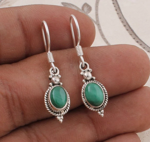 Boucles d'oreilles en argent Sterling 925 faites à la main de haute qualité bijoux fins naturel bleu feu pierre de lune pierre précieuse cadeau de fête - Product Image 6