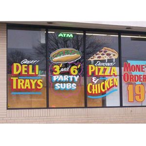 Dán Cửa Sổ In Kỹ Thuật Số Logo Không Có Keo Bám Vinyl Kính Cửa Sổ Dán Cho Cửa Hàng Văn Phòng - Product Image 1