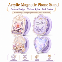 Support de téléphone magnétique en acrylique OEM ODM, vente en gros, logo personnalisé, forme sur mesure, haute qualité, directement de l'usine pour les distributeurs